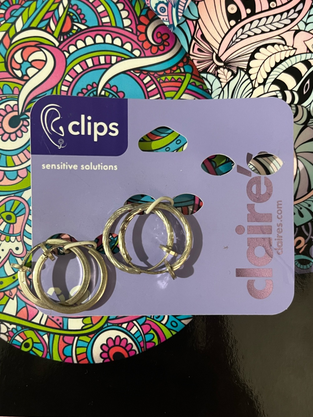 (TWO PAIRS) Claire’s Sensitive Solutions Clip-On Earrings